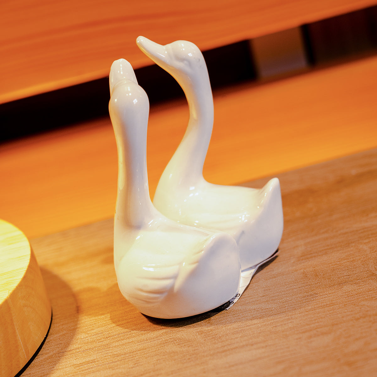 Stoneware Swan Ring Holder, White