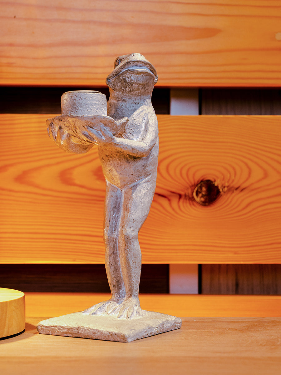 Resin Frog Taper Candle Holder