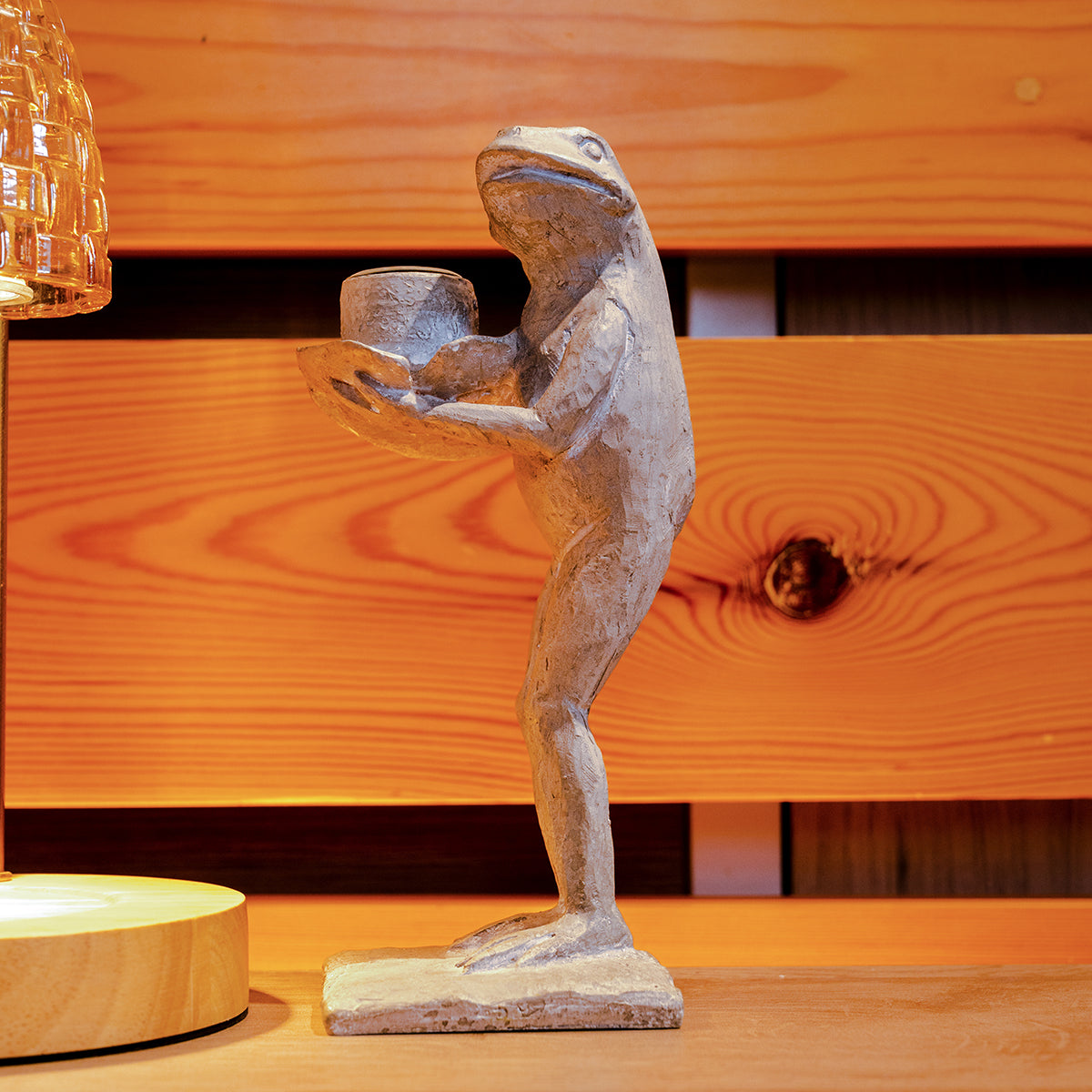 Resin Frog Taper Candle Holder