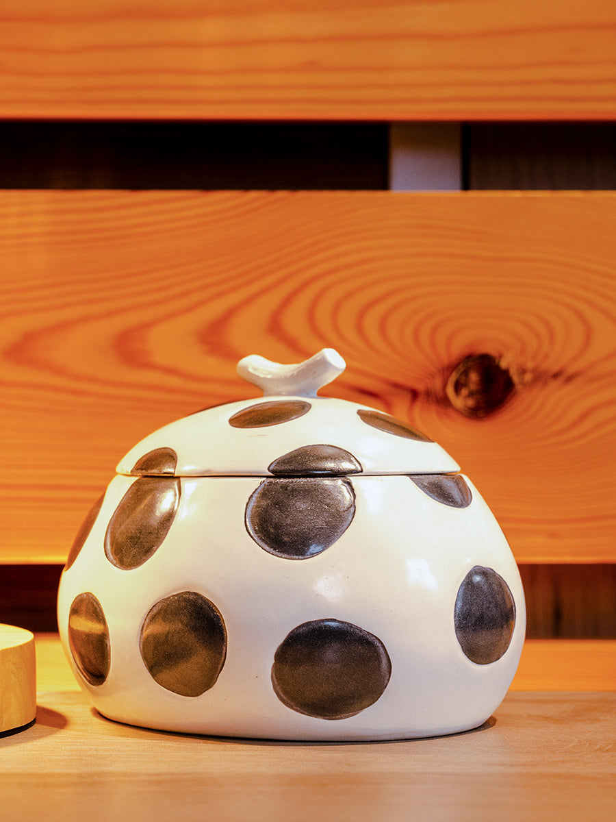 Dolomite Box w/ Polka Dots, Black & White