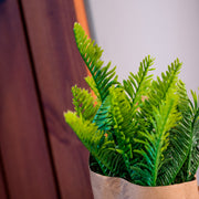Large Artificial Plant in Paper Wrapped Pot