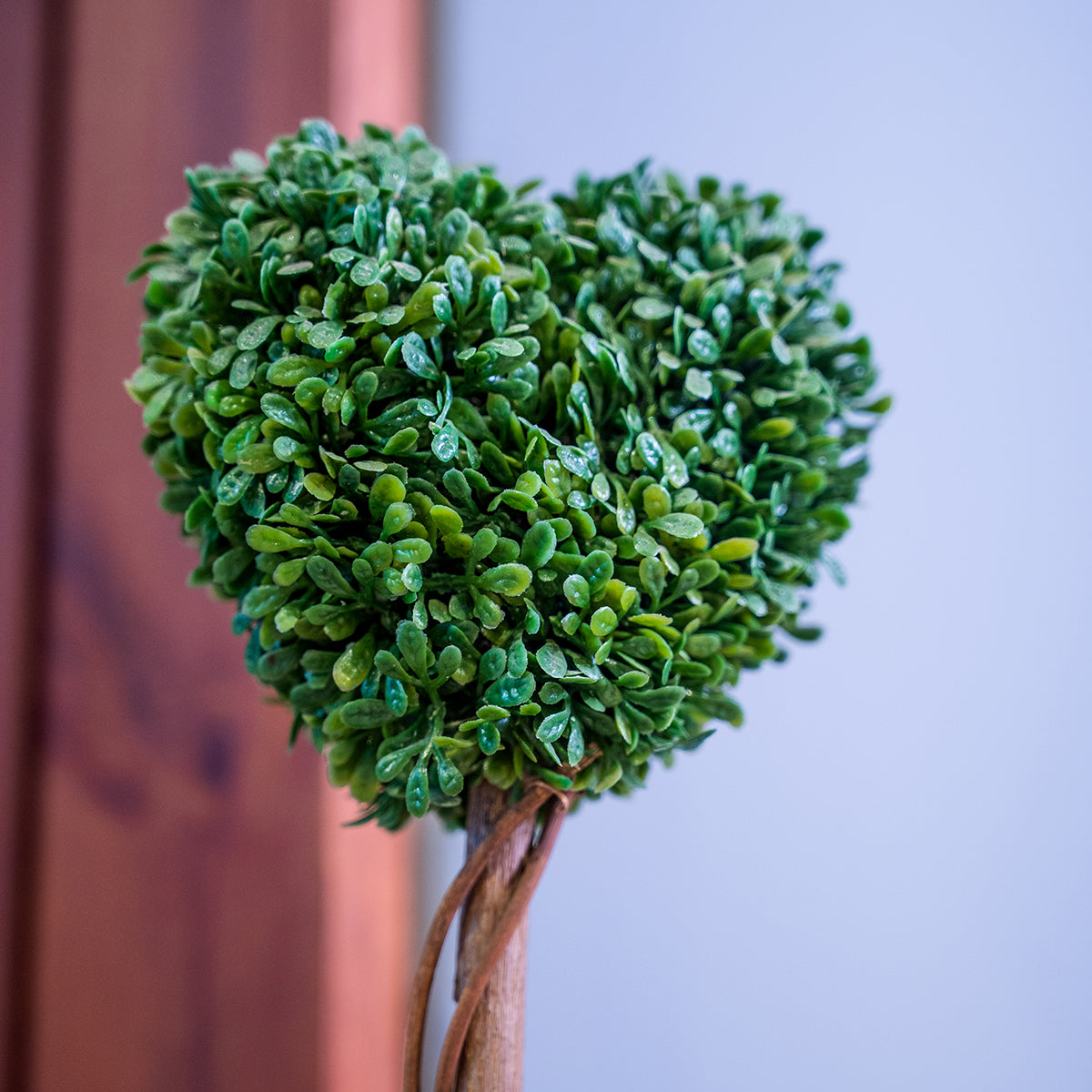 Pruned Heart/Bird Faux Greenery in pair