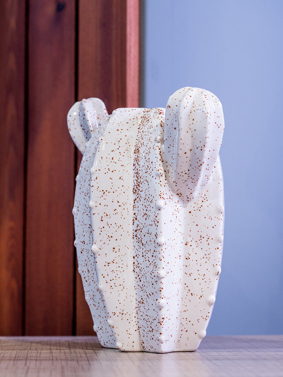 Stoneware Cactus Wall Vase