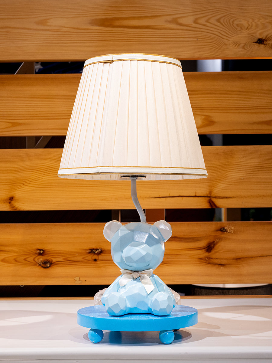 Teddy Bear Lamp Seated Blue