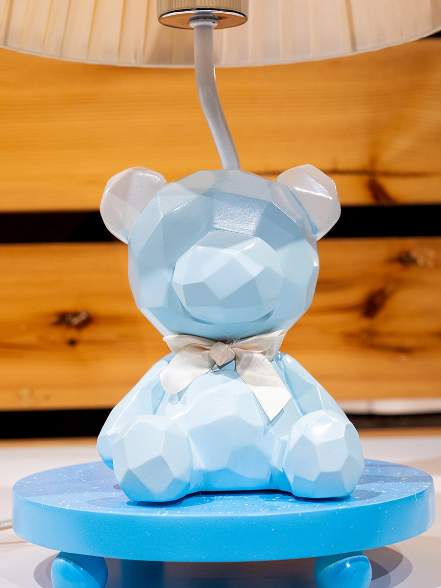 Teddy Bear Lamp Seated Blue