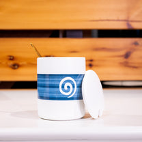 Ceramic Mug w/ Lid &amp; Spoon in Color Box, Set of 3