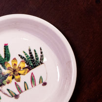 Lori Round Stoneware Dish w/ Cactus Decal