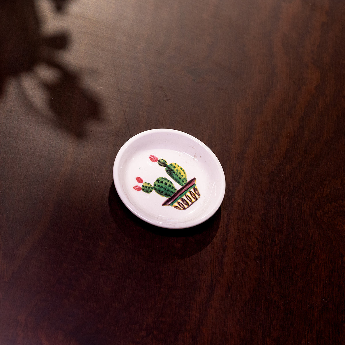 Lori Round Stoneware Dish w/ Cactus Decal