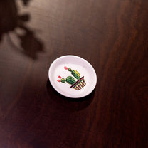 Lori Round Stoneware Dish w/ Cactus Decal