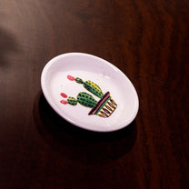 Lori Round Stoneware Dish w/ Cactus Decal