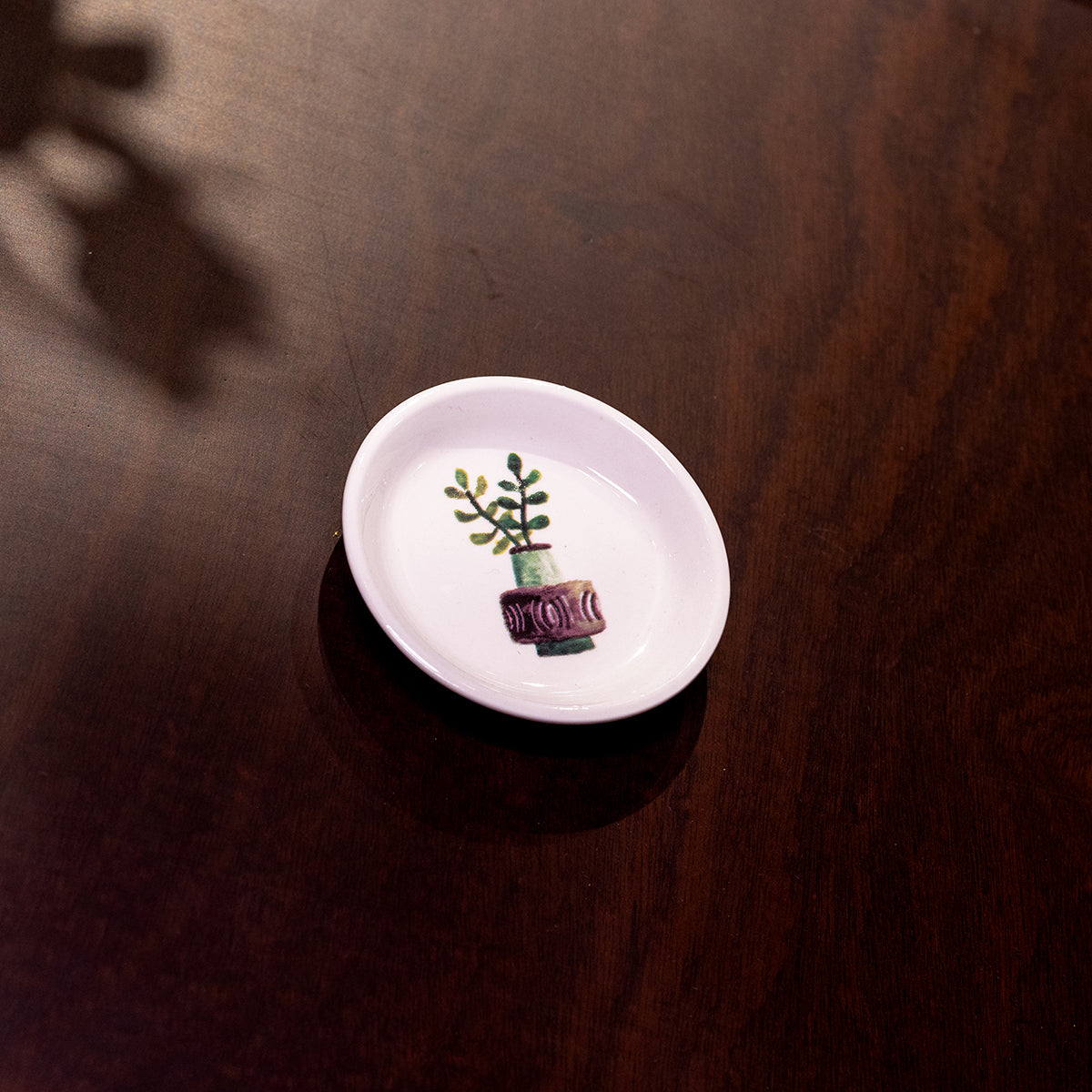 Lori Round Stoneware Dish w/ Cactus Decal