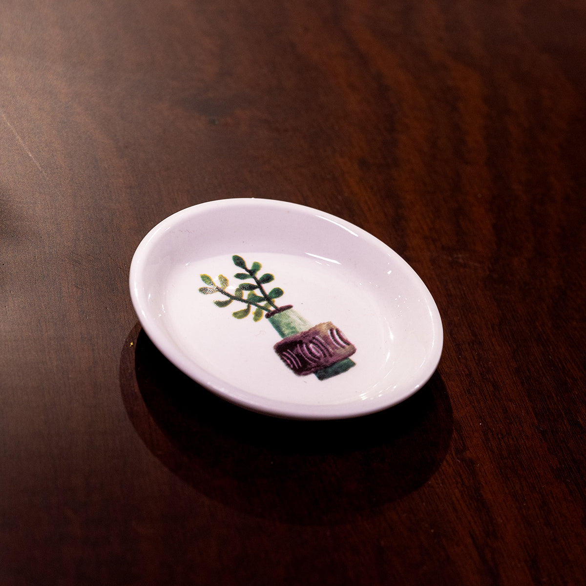 Lori Round Stoneware Dish w/ Cactus Decal