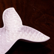 Stoneware Mermaid Tail Dish, White