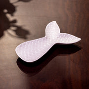 Stoneware Mermaid Tail Dish, White