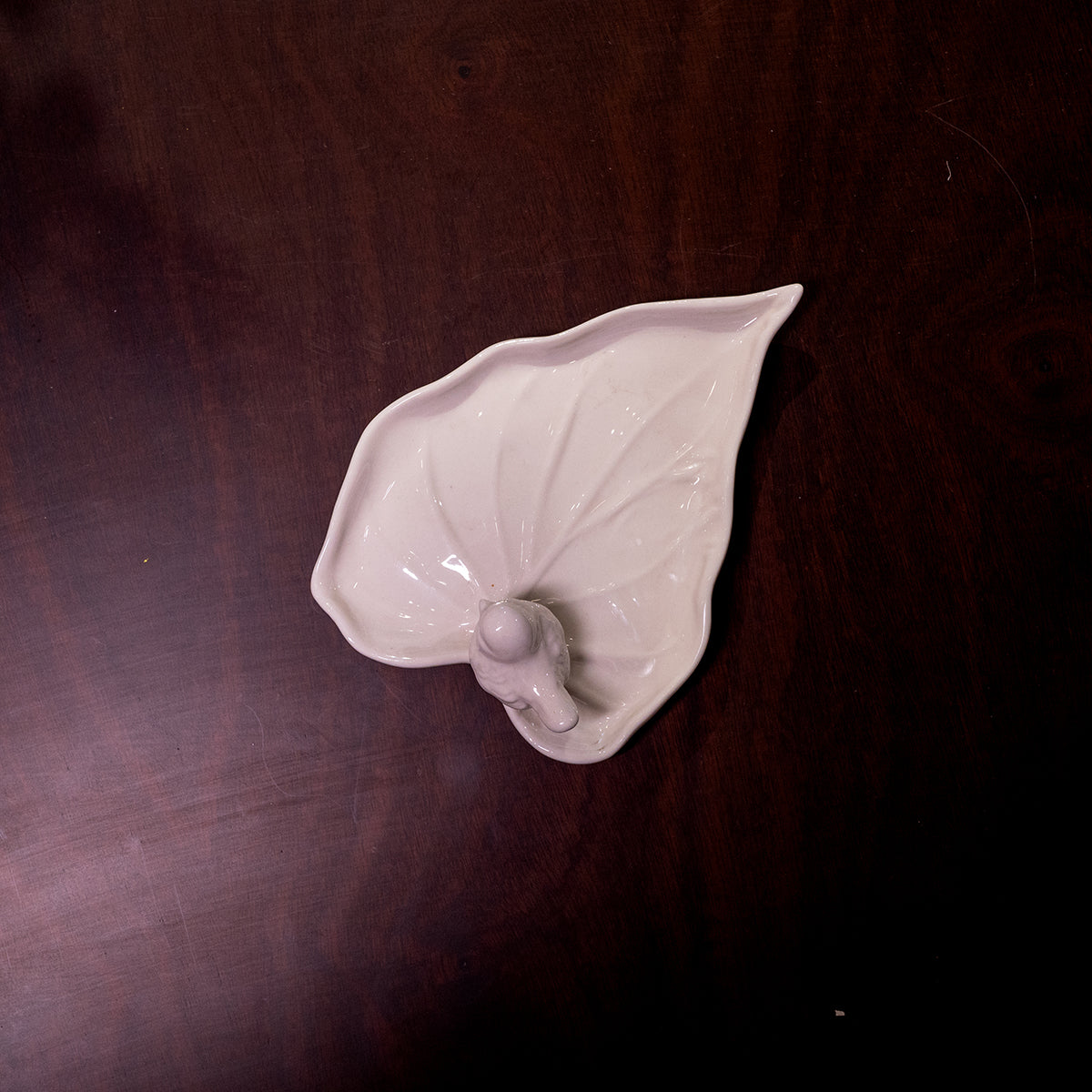 Porcelain Leaf Plate w/ Bird