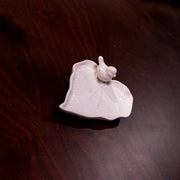 Porcelain Leaf Plate w/ Bird