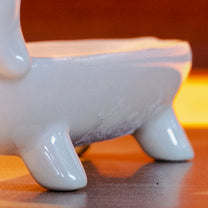 Stoneware Dog Jewelry Dish