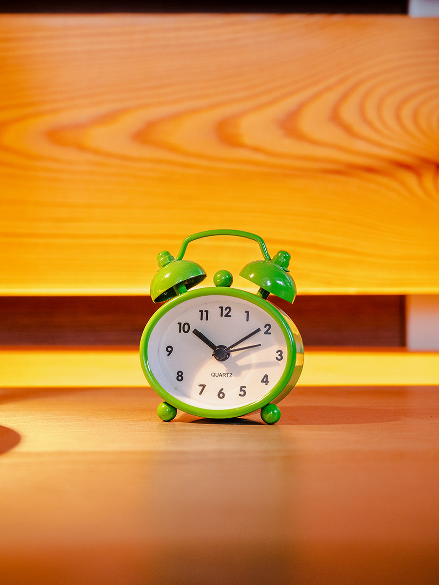 Metal Mini Alarm Clock, Green