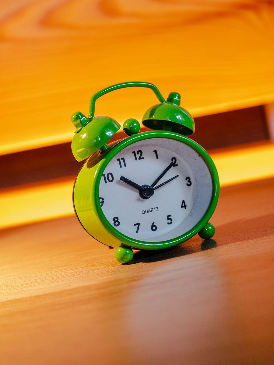 Metal Mini Alarm Clock, Green