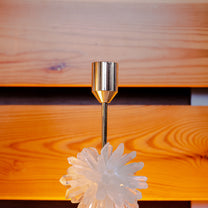 Crystal &amp; Brass Candlestick