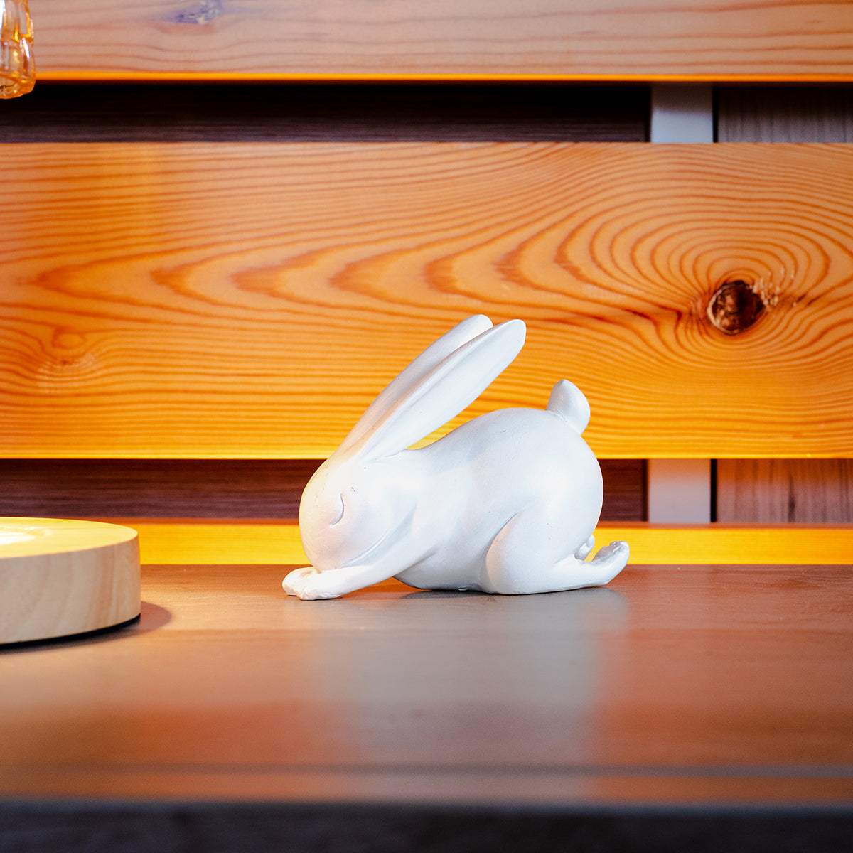 Resin Child's Pose, Yoga Rabbit, White