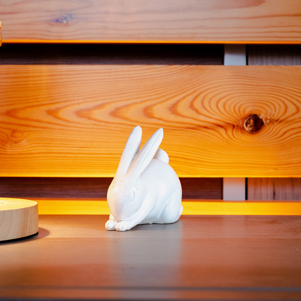 Resin Child's Pose, Yoga Rabbit, White
