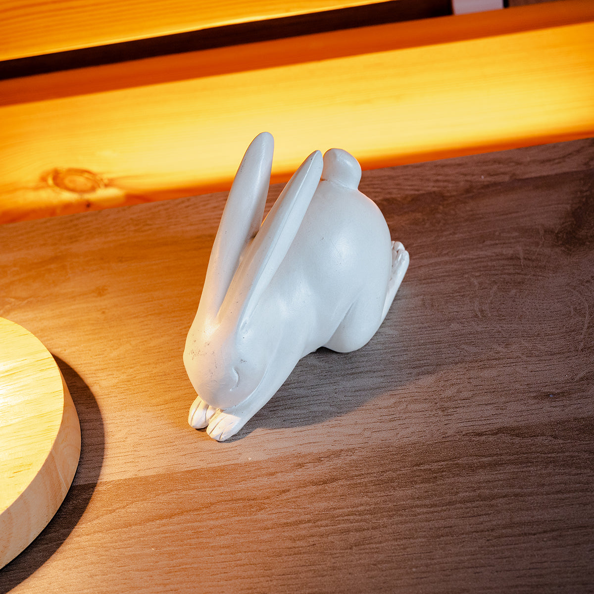 Resin Child's Pose, Yoga Rabbit, White