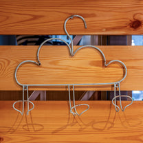 Metal Cloud Shape Wall Décor w/ 3 Hooks, Sky Blue