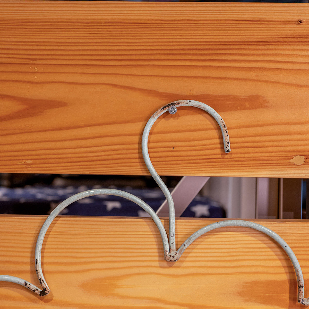 Metal Cloud Shape Wall Décor w/ 3 Hooks, Sky Blue