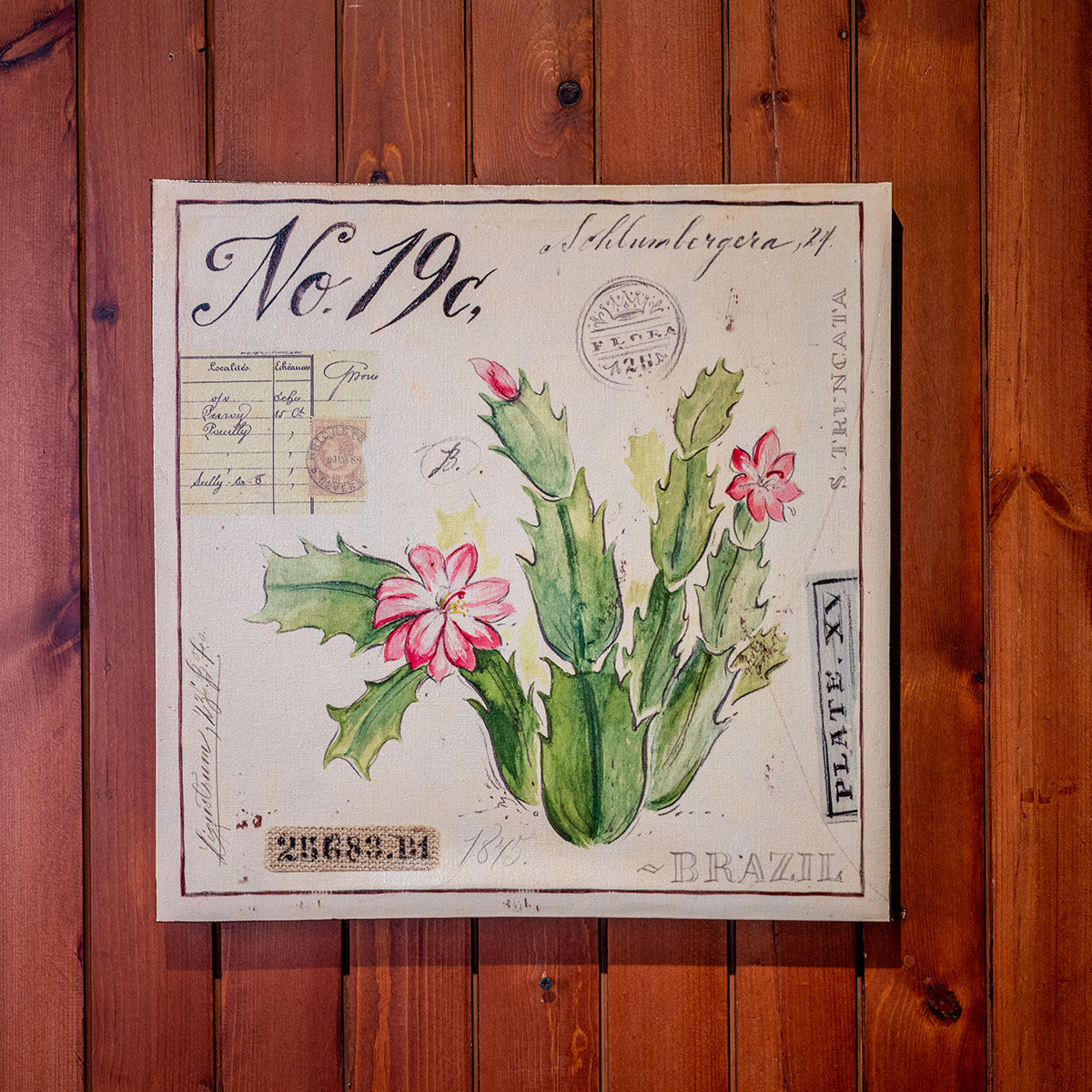 Angela Canvas Wall Art w/ Cacti Image