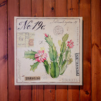 Angela Canvas Wall Art w/ Cacti Image