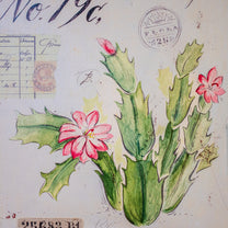 Angela Canvas Wall Art w/ Cacti Image