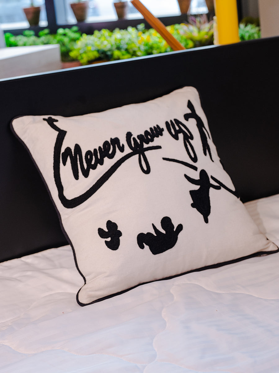 Kids Cushion Cover (Never Grow Up)