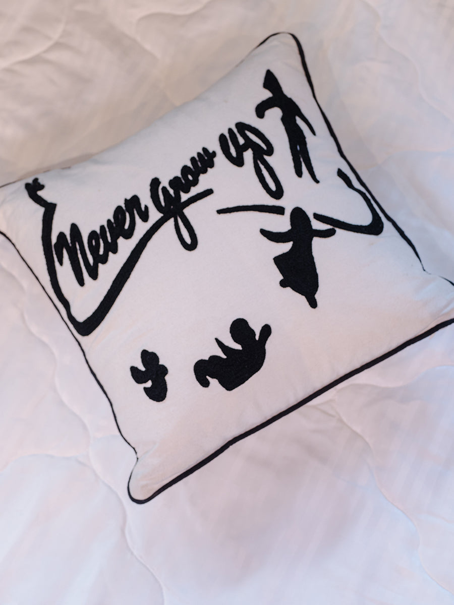 Kids Cushion Cover (Never Grow Up)