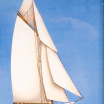 Wood Framed Wall Art w/ Sail Boat