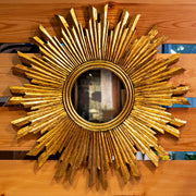 MDF Sunburst Mirror, Antique Gold