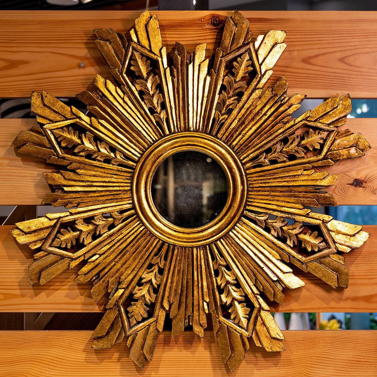 Vintage Gold Sunburst Mirror