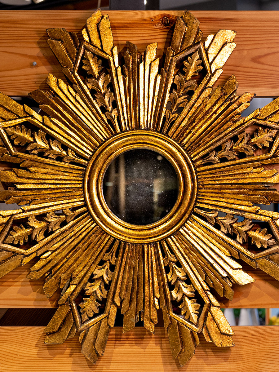 Vintage Gold Sunburst Mirror