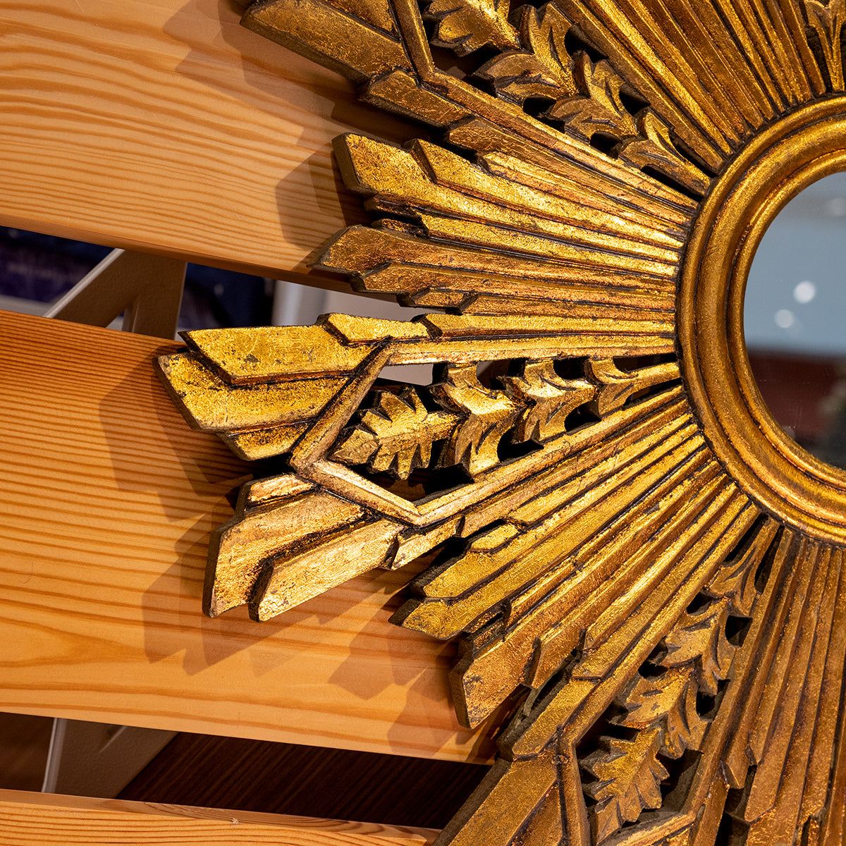 Vintage Gold Sunburst Mirror