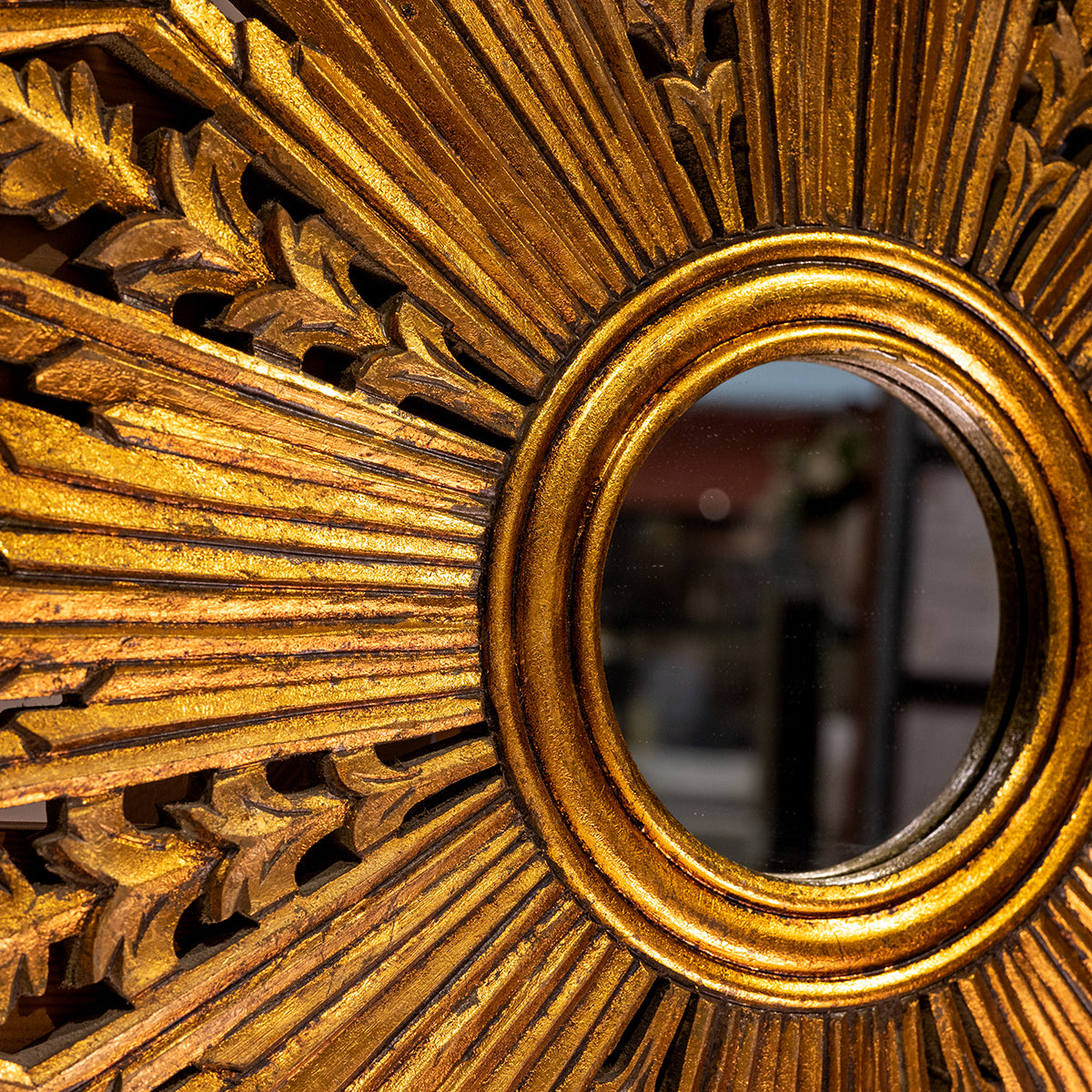 Vintage Gold Sunburst Mirror