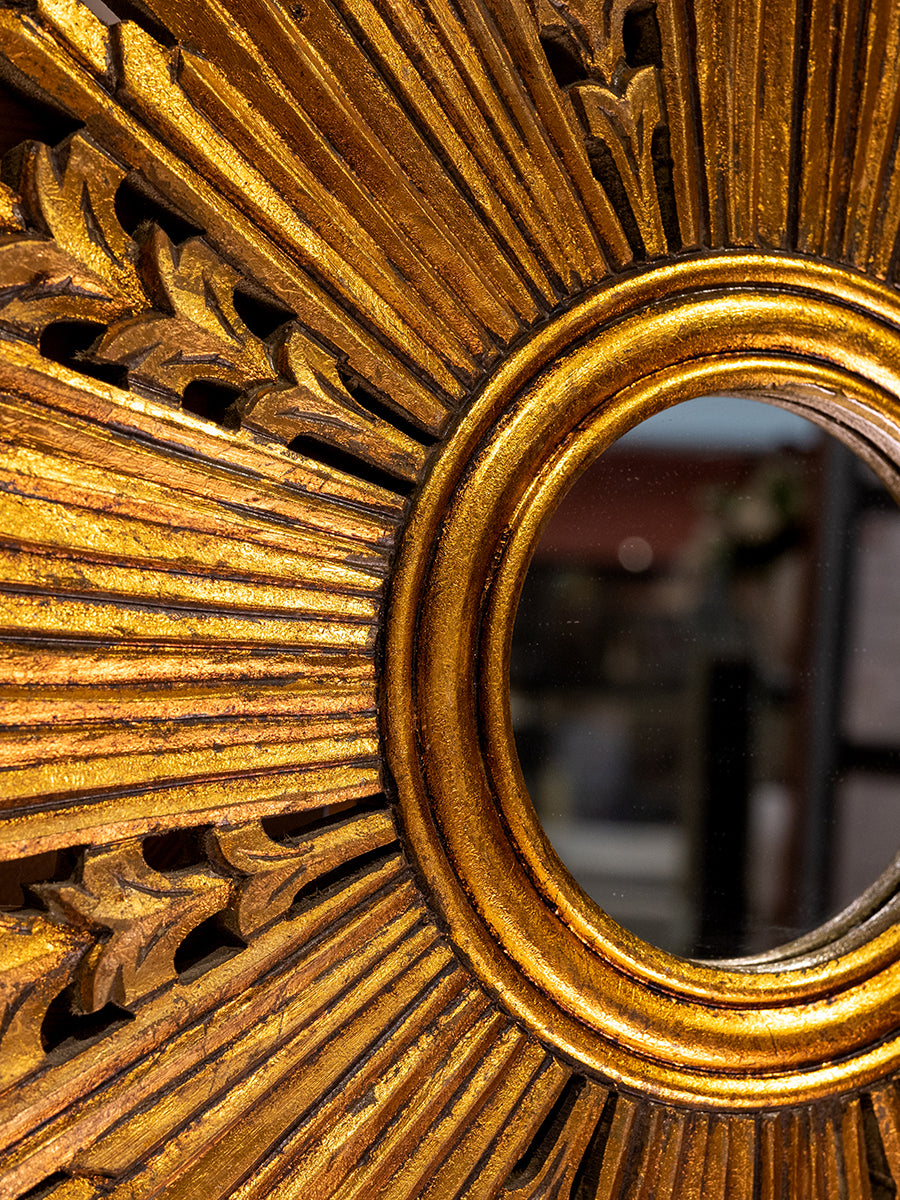 Vintage Gold Sunburst Mirror