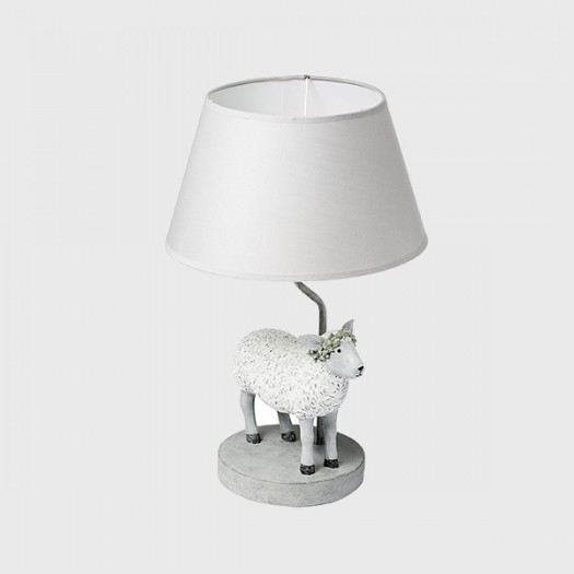 Agglomerated Stone Resin Sheep Table Lamp