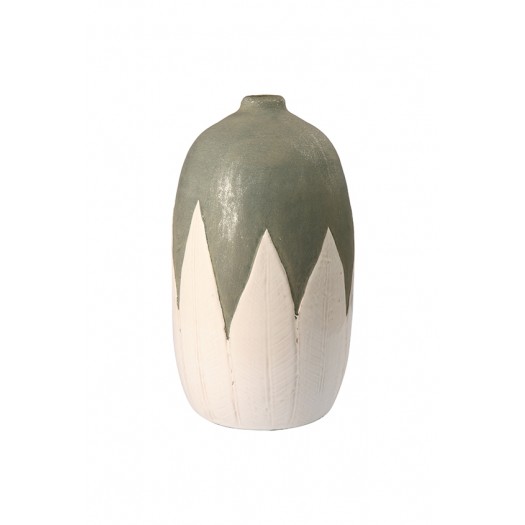 Terra Cotta Hand-Painted Vase, Large 