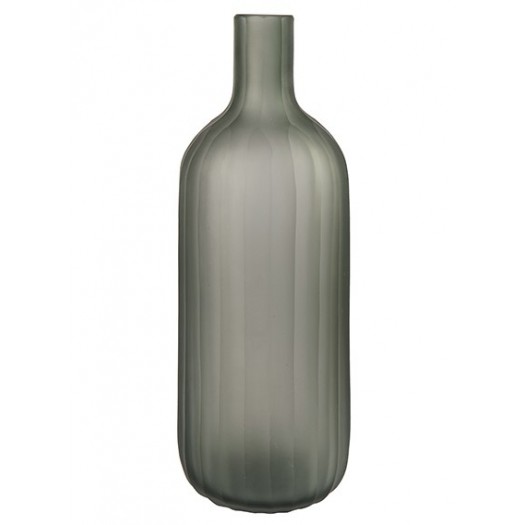 Large Cut Glass Vase, Grey