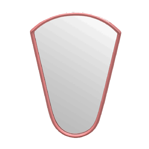 Metal Framed Wall Mirror, Pink