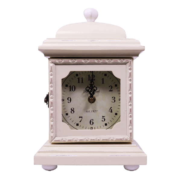 Cream MDF Mantel Clock 