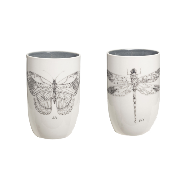 Daphne Porcelain Tumbler with Insects