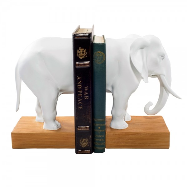 Resin Elephant Bookends, Set of 2