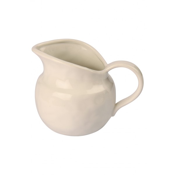 Stoneware Vintage Reproduction Creamer, White, Medium