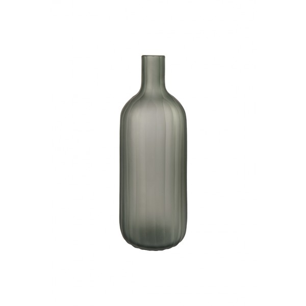 Small Cut Glass Vase, Grey